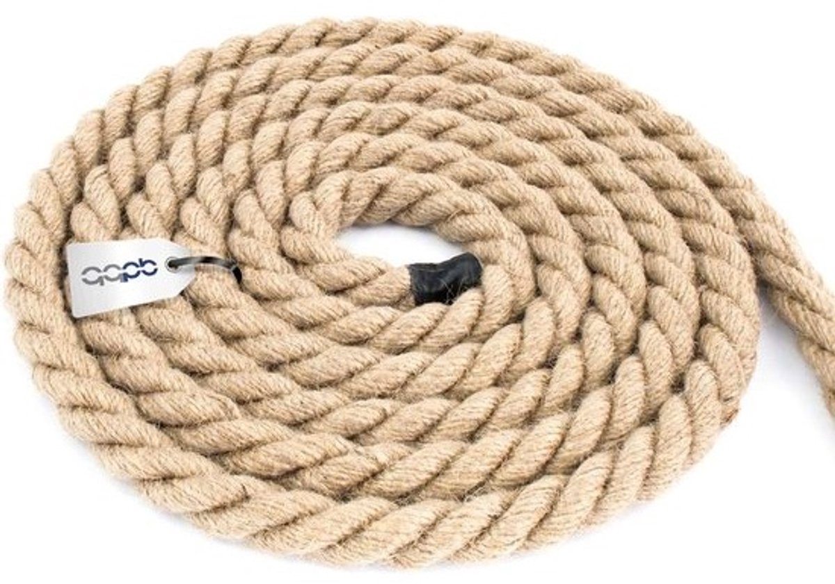 5 m 12 mm natuurlijke vezels gedraaid Jute touw - barrière, touwtrekken, trapleuning