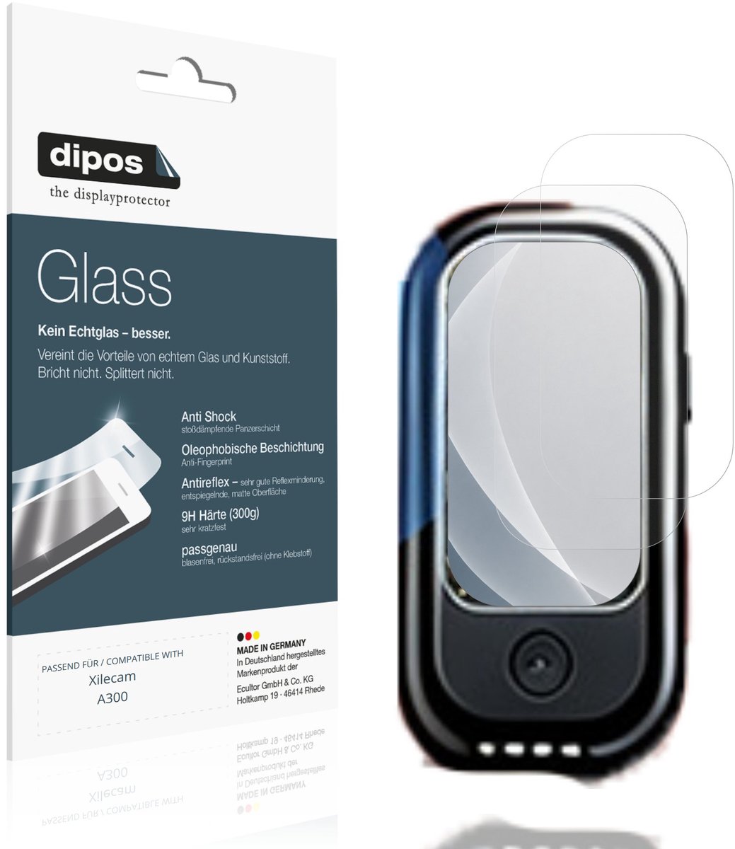 dipos – 2x Matte Pantserfolie geschikt voor Xilecam A300 | 9H Screenprotector
