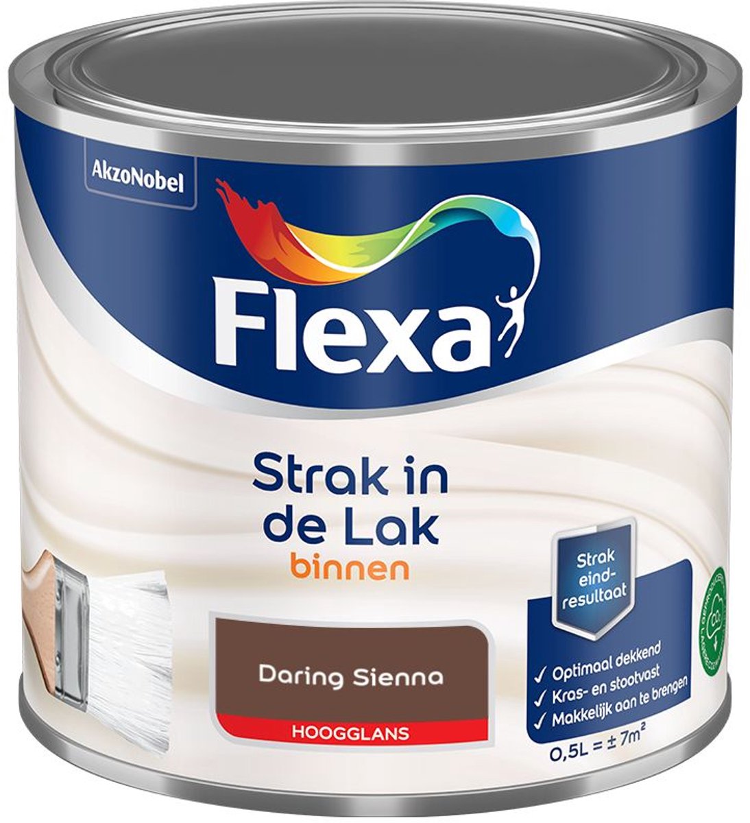 Flexa - Strak In De Lak Binnenlak Hoogglans - Daring Sienna - Mengverf - 500 Ml