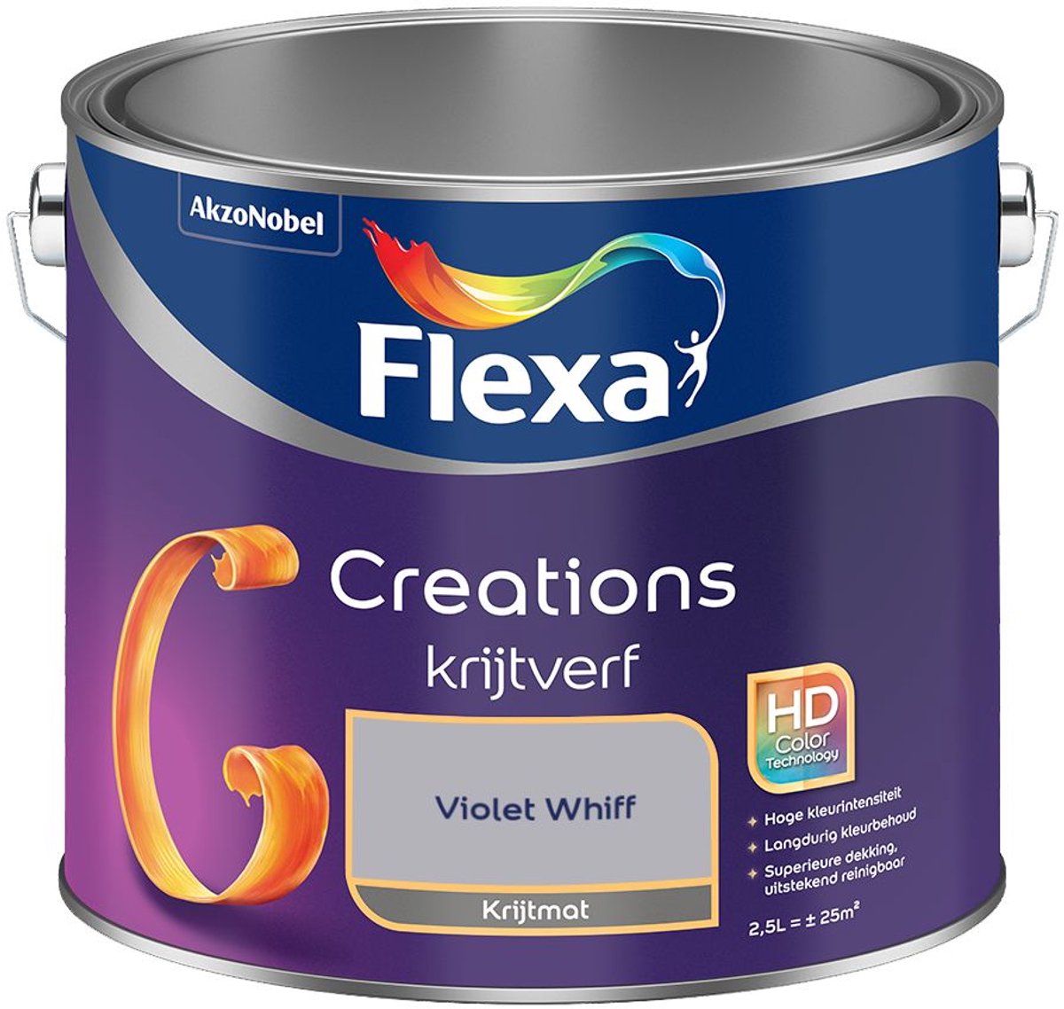 Flexa - Creations Muurverf Krijt - Violet Whiff - 2,5 L - Kleur Van Het Jaar 2027