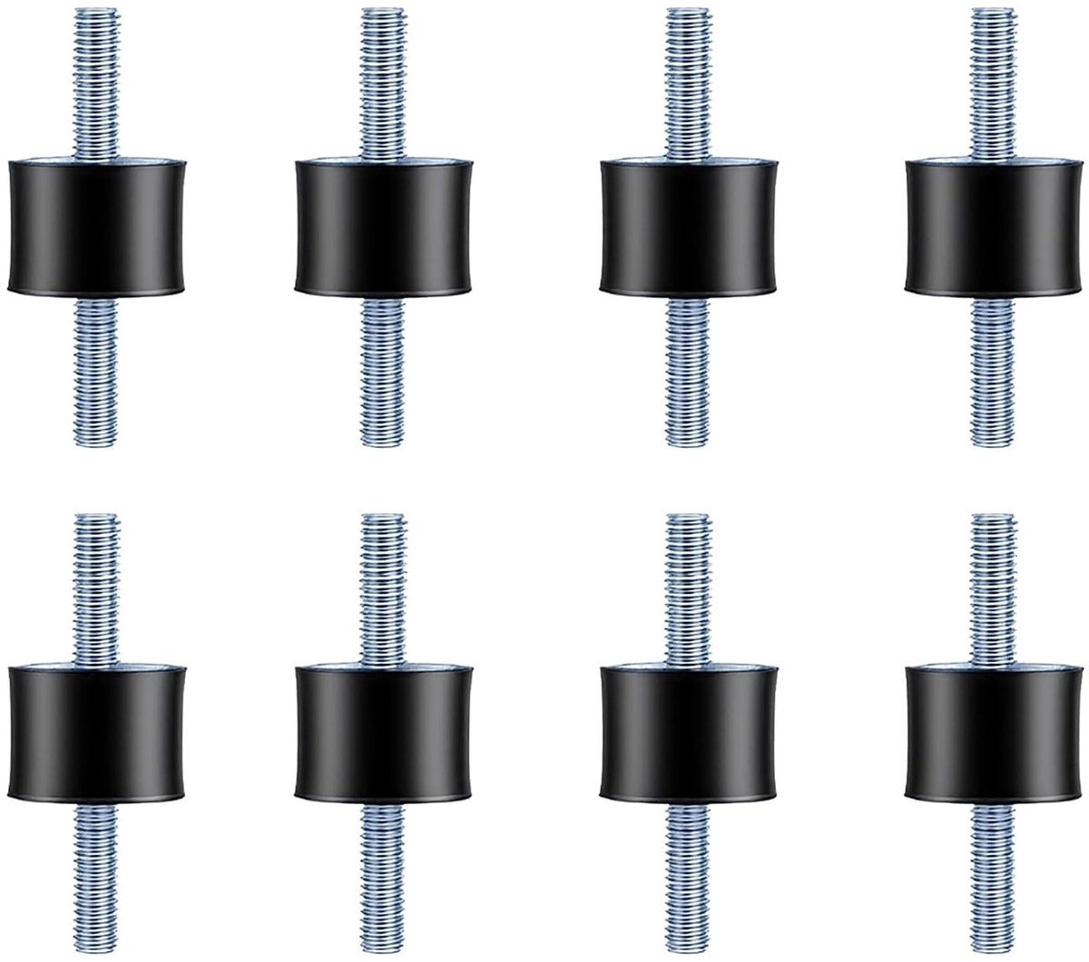 8 Stuks Rubber Buffer M6 voor Vibration Dampening, Geluiddempers en Schokabsorbers voor Waterpompen en Compressoren