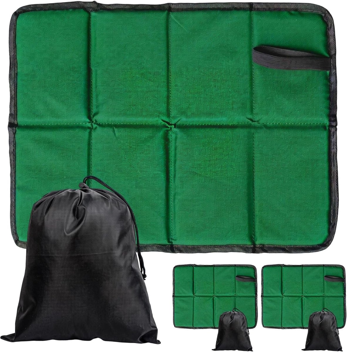 Set van 2 Vouwbare Zitkussens voor Buiten - Waterdicht Thermisch Kussen voor Camping, Picknick en Visserij met Draagtas
