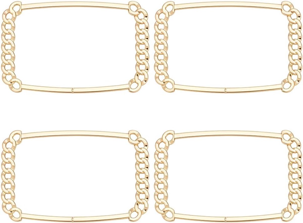 4 stuks metalen portemonnee handvat rechthoek frame handtassen ring gouden sluiting tas handvat vervanging voor doe-het-zelf handgemaakte geweven tas bagage