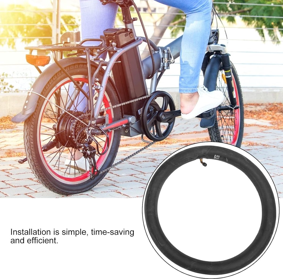 Binnenband, 16x2.125 Elektrische Fiets Rubberen Binnenbanden Fietsbinnenband met Gebogen Hoekventiel voor 16 Inch Wiel, Breedte Is 2,125 Inch Banden
