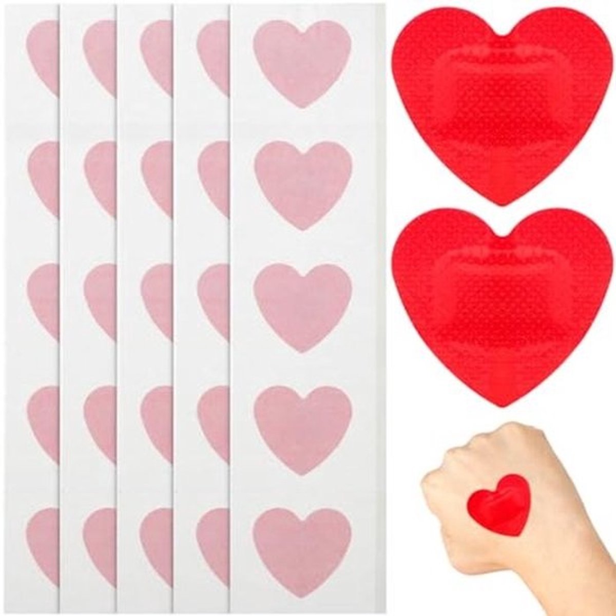 Hartvormige Pleisters (25 stuks) - Ideaal voor Wondverzorging en Infectiepreventie