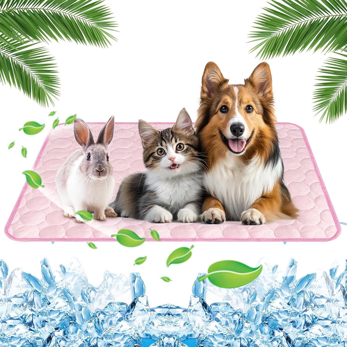 Koelmat voor honden en katten, 70×55cm, hondendekbed, koelend, koelmat, koud hond, katten speel- en koelmat, haas koelmat, ijszijde deken, hond koelende kattenmat, koelingsmat voor honden