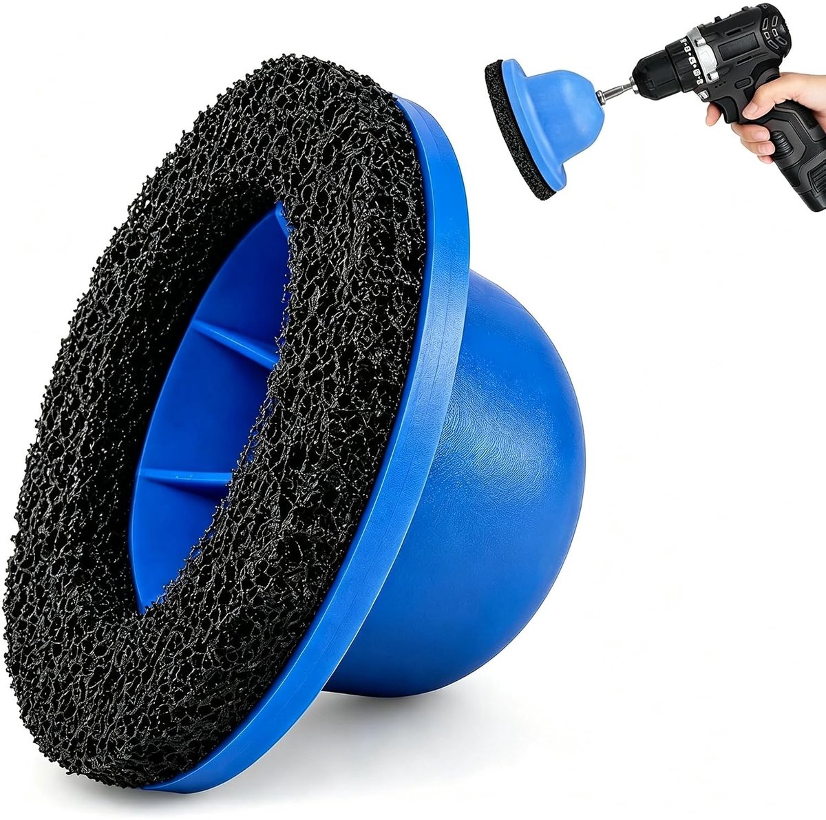 Blauwe Wielen Hub Slijper met 150 mm Slijpkop voor Auto - Snelle Velgenreiniger en Roestverwijderaar met Plastic Ontwerp
