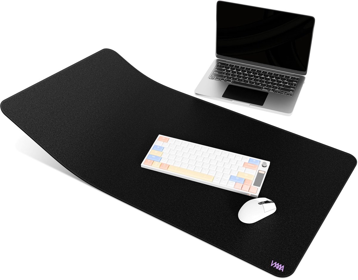 Gaming muismat XXL 90 x 50 cm - stoffen oppervlak - antislip rubberen onderkant - ideaal voor gamers - ShopVlot
