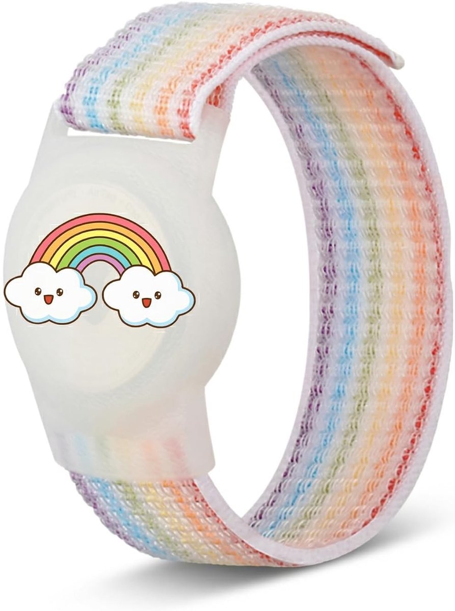 Armband voor kinderen, van gevlochten nylon, verstelbare GPS-armband voor kinderen, met siliconen bescherming, anti-verlies identificatiearmband voor school, reizen en uitstapjes