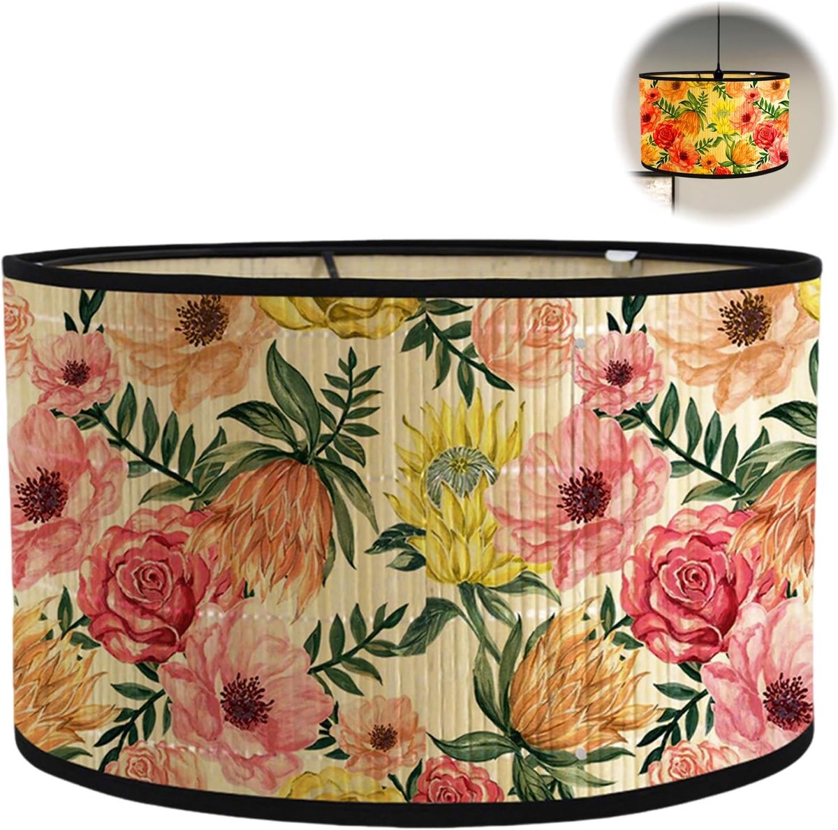 Lampenkappen voor tafellamp, woondecoratie (bloemenstijl I)