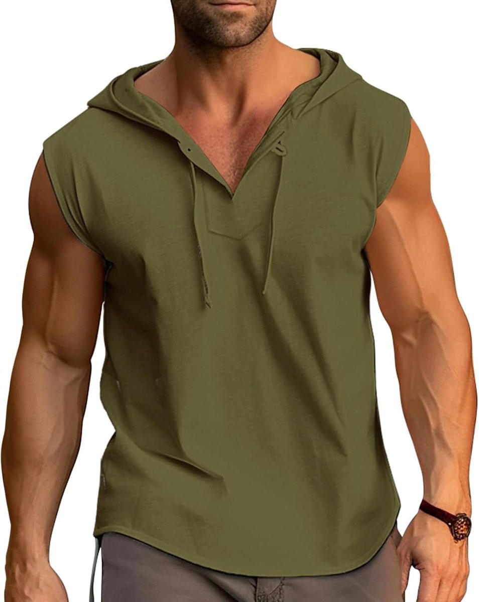 Vest Tank Tops Zomer Mouwloze Hoodies Katoen Gym T-shirts Workout Sport Spier Vesten voor Mannen M-3XL