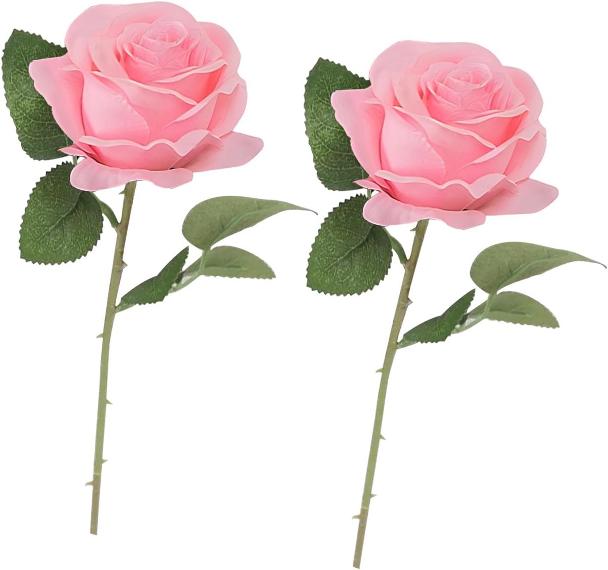 kunstmatige rozen 2 stuks - roze bloemen - decoratief ornament - ideaal voor feestelijke gelegenheden - ShopVlot