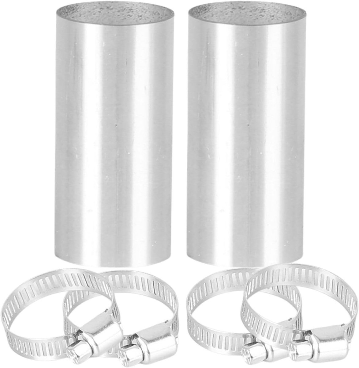 Verlengstuk voor Uitlaatgas, 24 mm Slang voor Vloerverwarming, RVS Connector met 4 Klemmen voor Dieselverwarmers en Generatoren