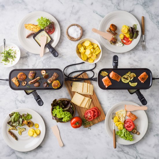 GreenPan Silhouette Connectable Gourmetstel - Gourmet voor 2 Personen - Verbind tot 6 Toestellen - PFAS-vrije Antiaanbaklaag - Wit — afbeelding 2