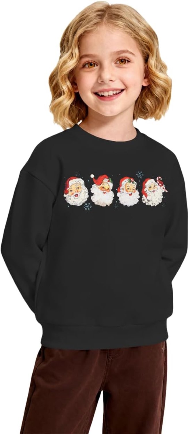 Kersttrui voor kinderen met kerstmanprint