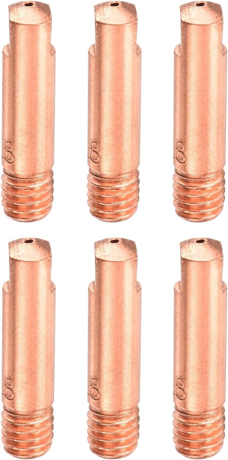 MIG lascontactpunten 0,030 inch - koper - 6 stuks - hoge slijtvastheid - Vemera