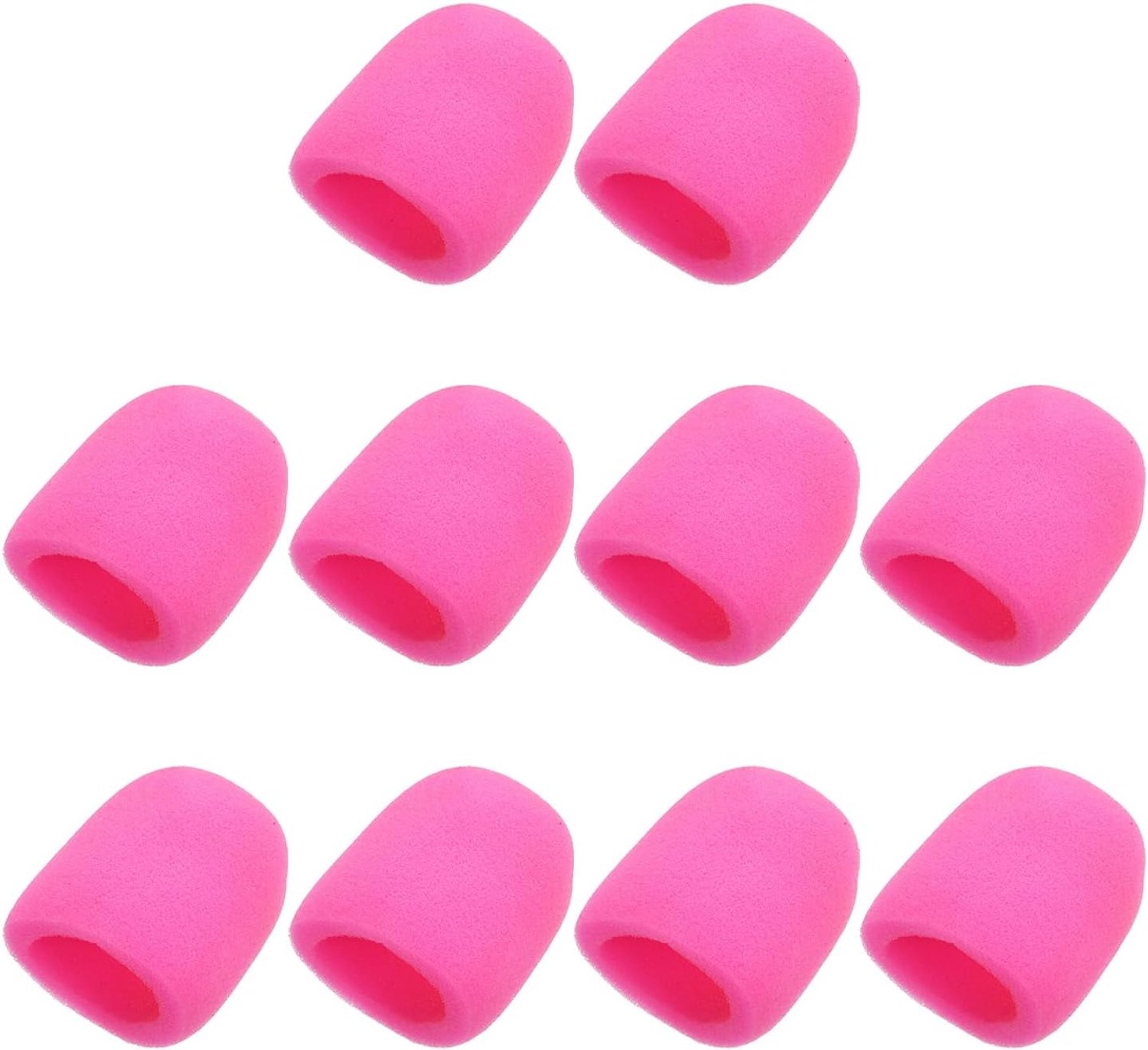 Microfoon schuimrubberen hoezen 40 mm - roze - winddicht - bescherming tegen stof en vuil - 10 stuks - m-winkel