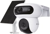 EZVIZ HB90x Dual 4G & wifi 6 – 2K+ Dual-Lens Beveiligingscamera & 8W Zonnepaneel – 360° Pan-Tilt- AI Detectie - Auto Tracking – ColorFULL Nachtzicht – Sirene & Spotlight - Geen maandkosten