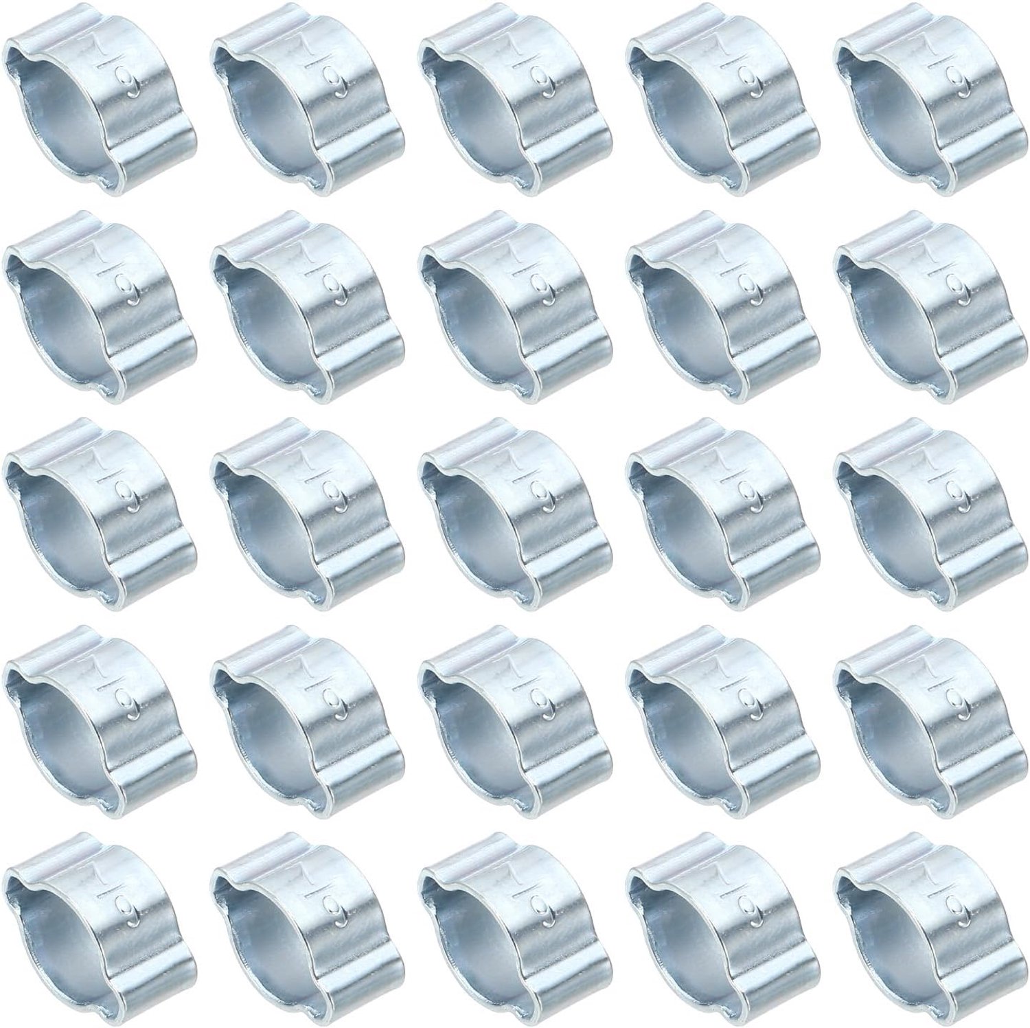 Oorslangklem 7-9 mm - gegalvaniseerde staal - dubbele O-clip - veilige verbinding voor slangen - 50 stuks - ServiceTopper