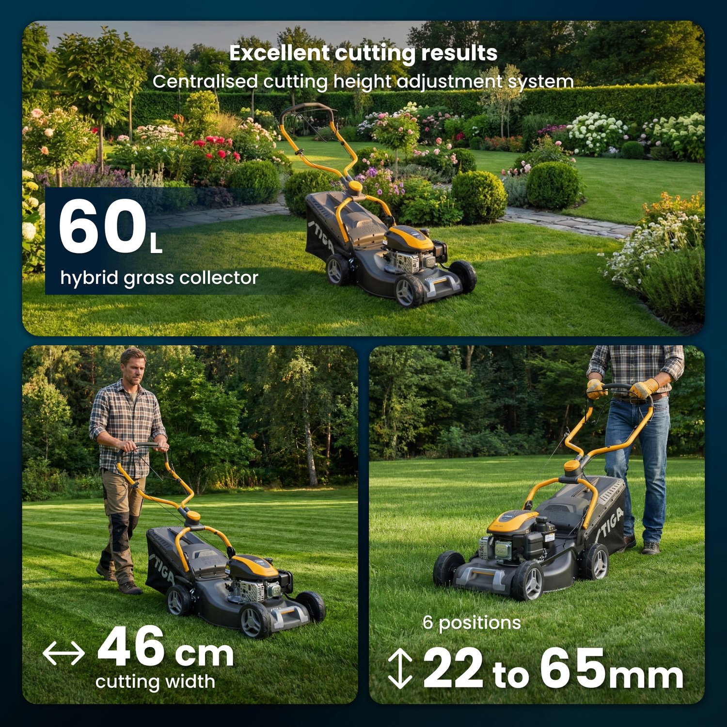 STIGA Combi 548 S Grasmaaier - Benzine - 46 cm - zelfrijdend thumbnail 4