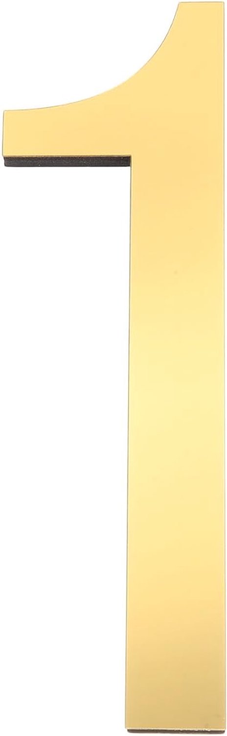Huisnummers 20 cm - Goud acryl - Zelfklevend - Duidelijk leesbaar adres voor buiten - m-winkel