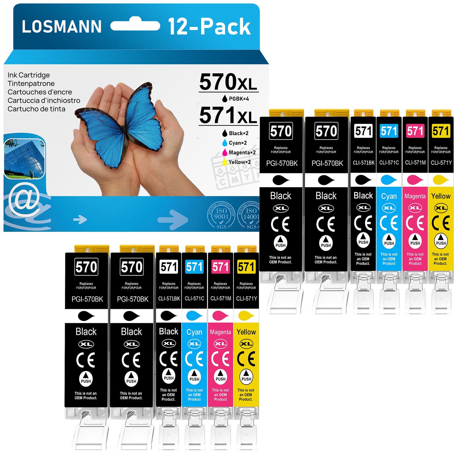 Compatibele Printercartridges voor Canon PGI-570 XL CLI-571 XL