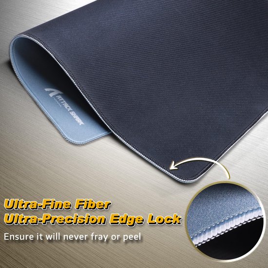 Gaming Mouse Pad met Waterbestendige Coating en Non-slip Basis 405x305mm - Grijs — afbeelding 4