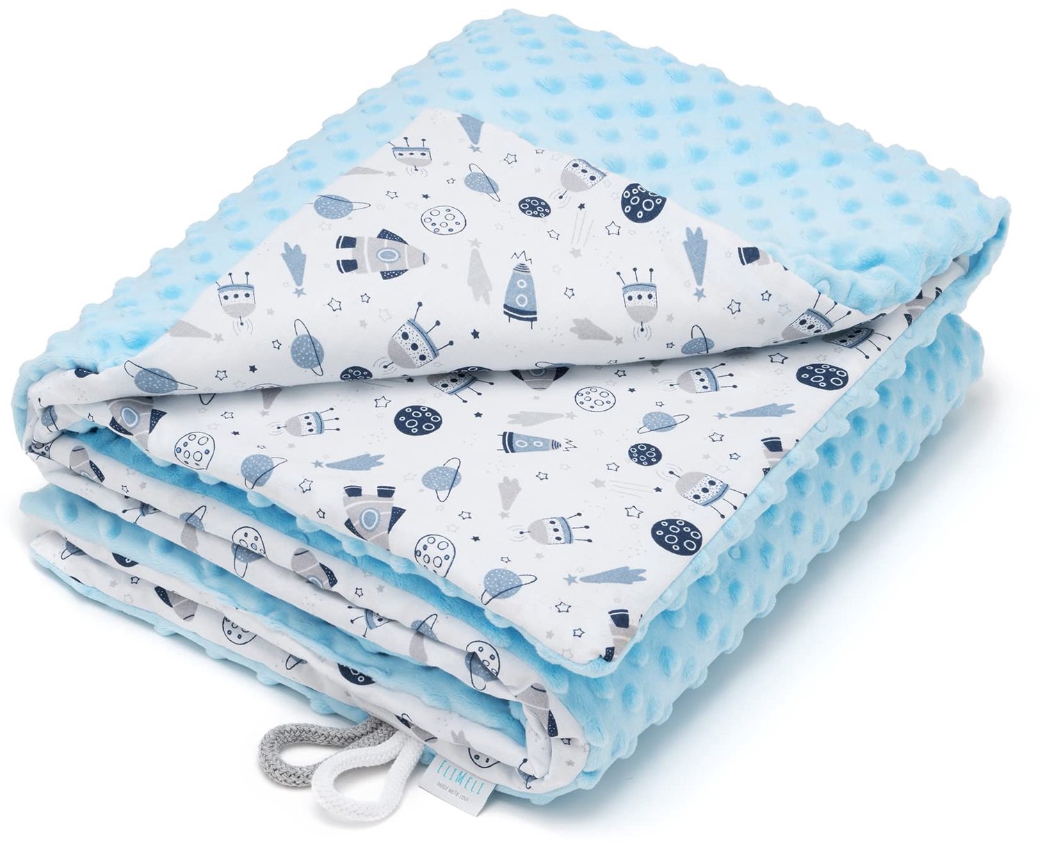 Minky Dots Polar Babydeken 75 x 100 cm