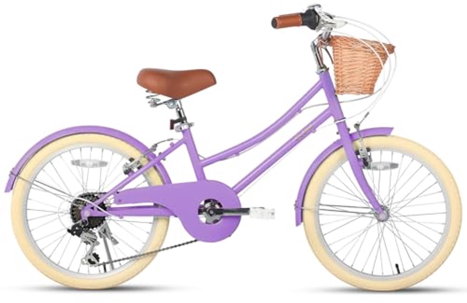 6 Versnellingen Cruiser Fiets voor Meisjes met Banden en Boodschappenmand