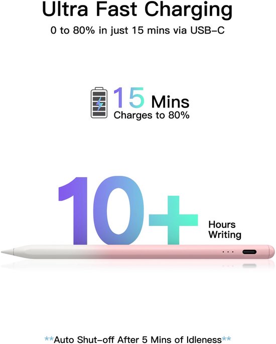 Stylus Pen voor iPad met Snelle Oplaadfunctie — afbeelding 3