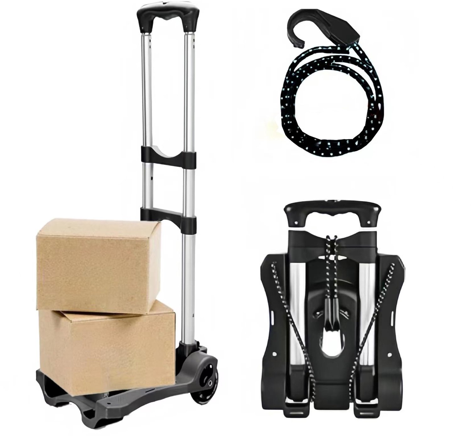 Vouwbare Handtruck met Verstelbare Handgreep