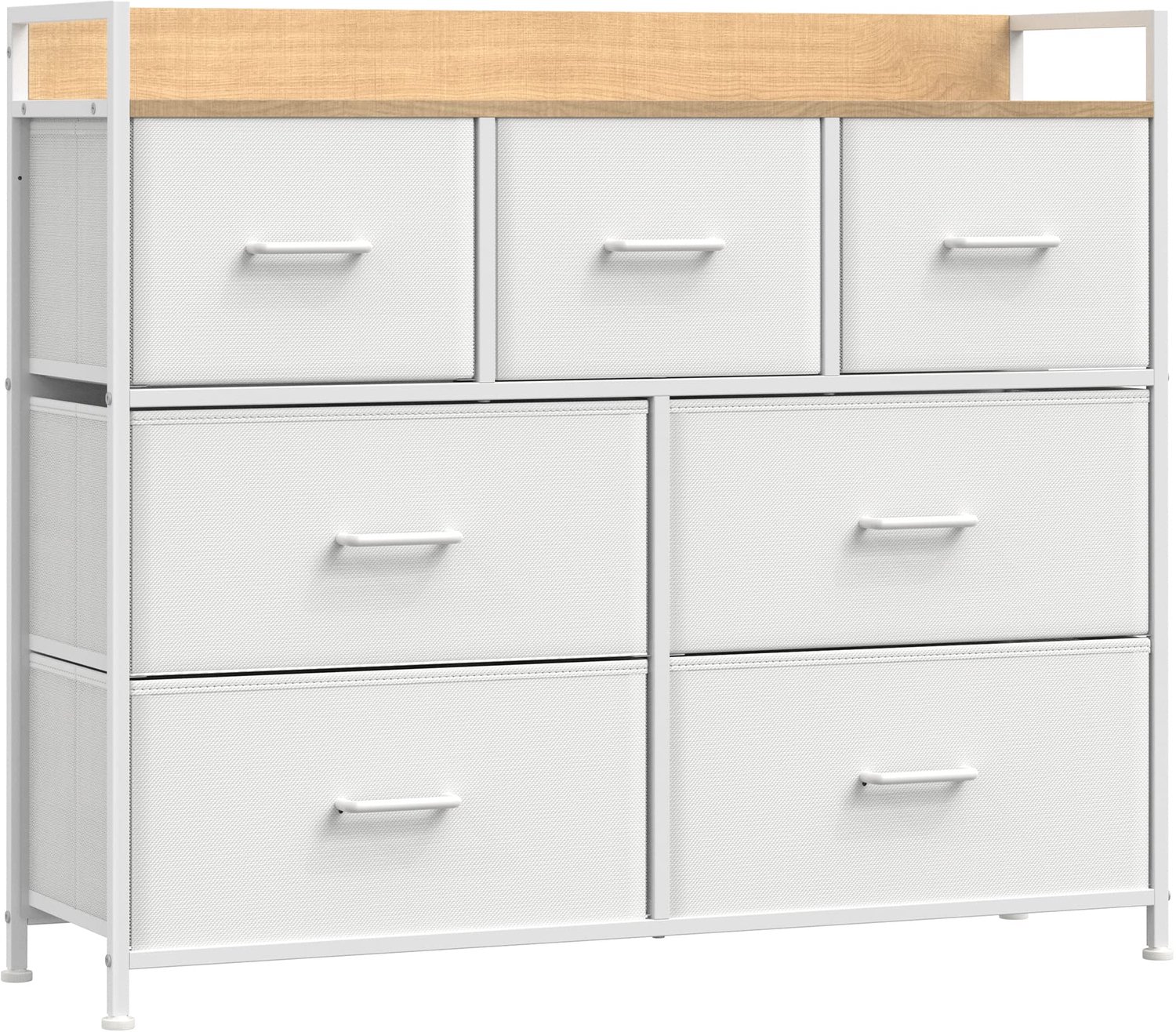 Kledingkast met 7 Lades en Metalen Frame in Industrieel Design
