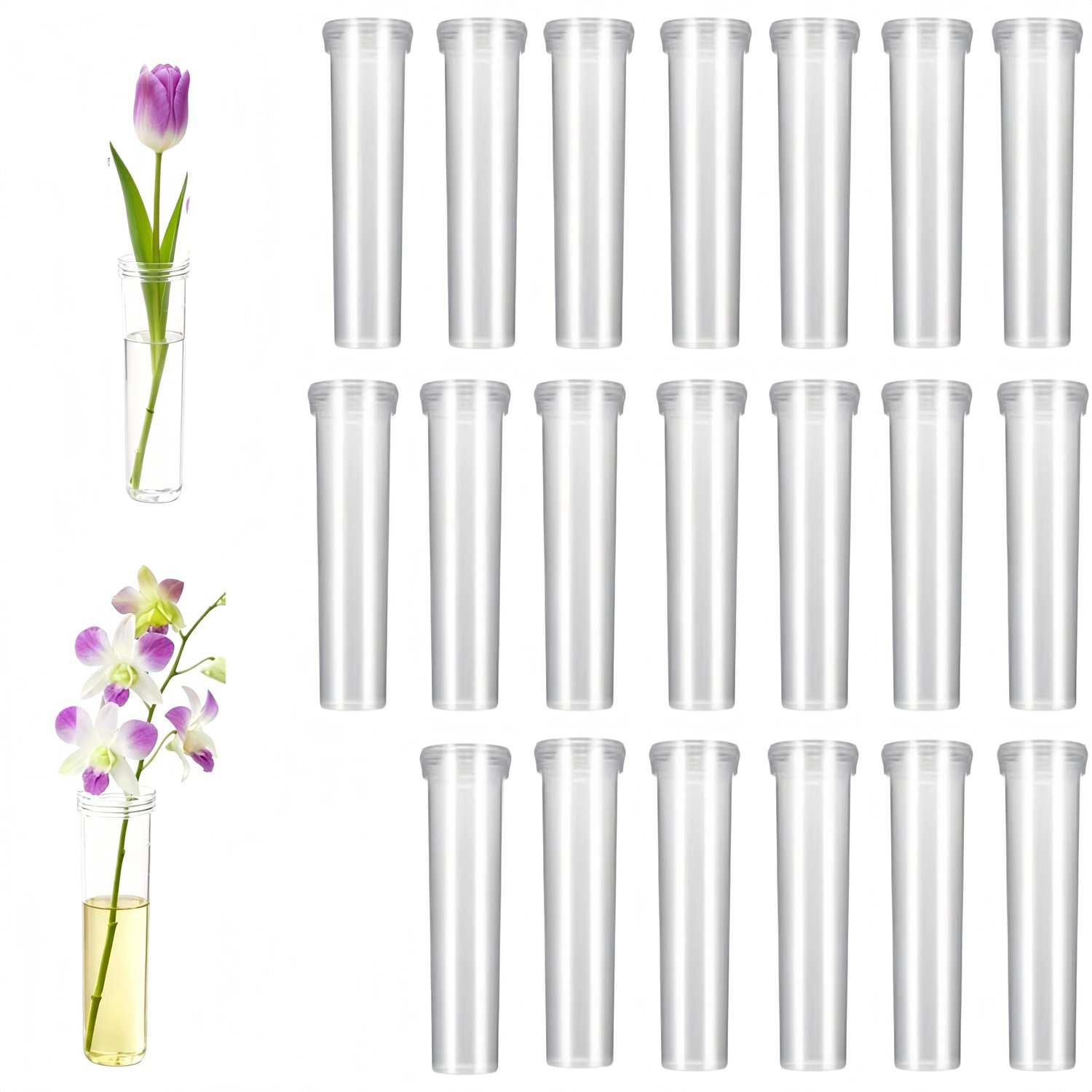 20 Transparante Waterbuizen voor Bloemen