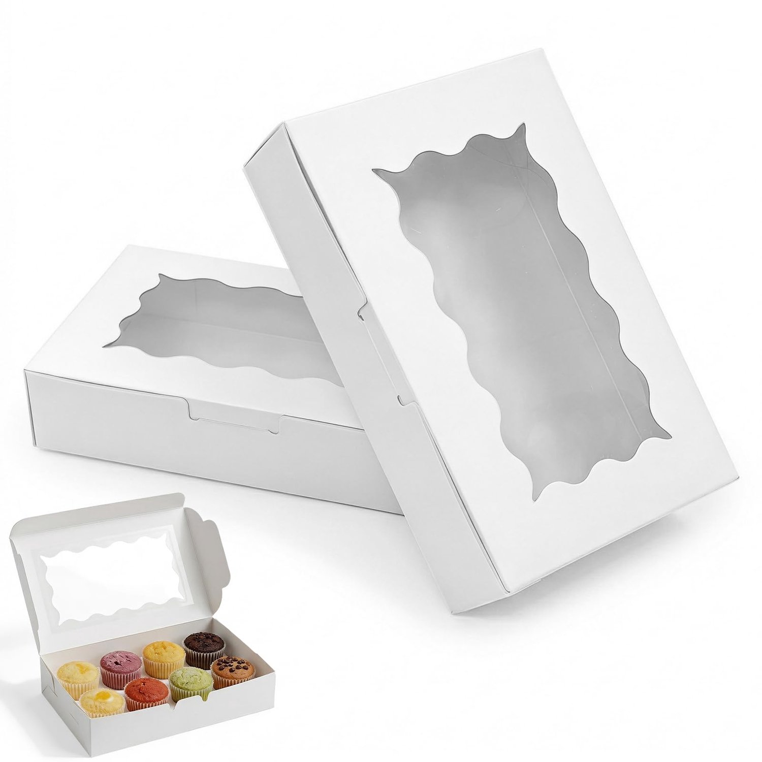 Set van 20 Kartonnen Koekjesdozen met Venster
