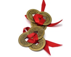 2 Chinese Feng Shui I Tjing Munten voor Geluk