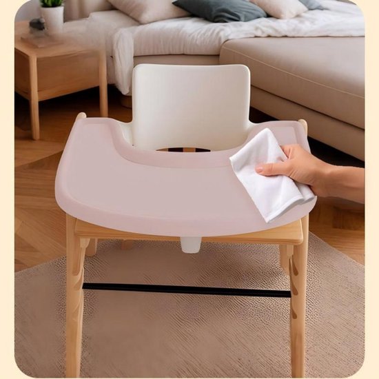 Onderlegger voor kinderstoelblad - 43,5 × 40,5 × 2,2 cm - Beschermmat voor kinderstoelblad - Eetbladmat voor baby's - Eetbladmat voor kinderen - Draagbare onderlegger voor kinderstoelblad - Multifunctionele onderlegger voor kinderstoelblad — afbeelding 3