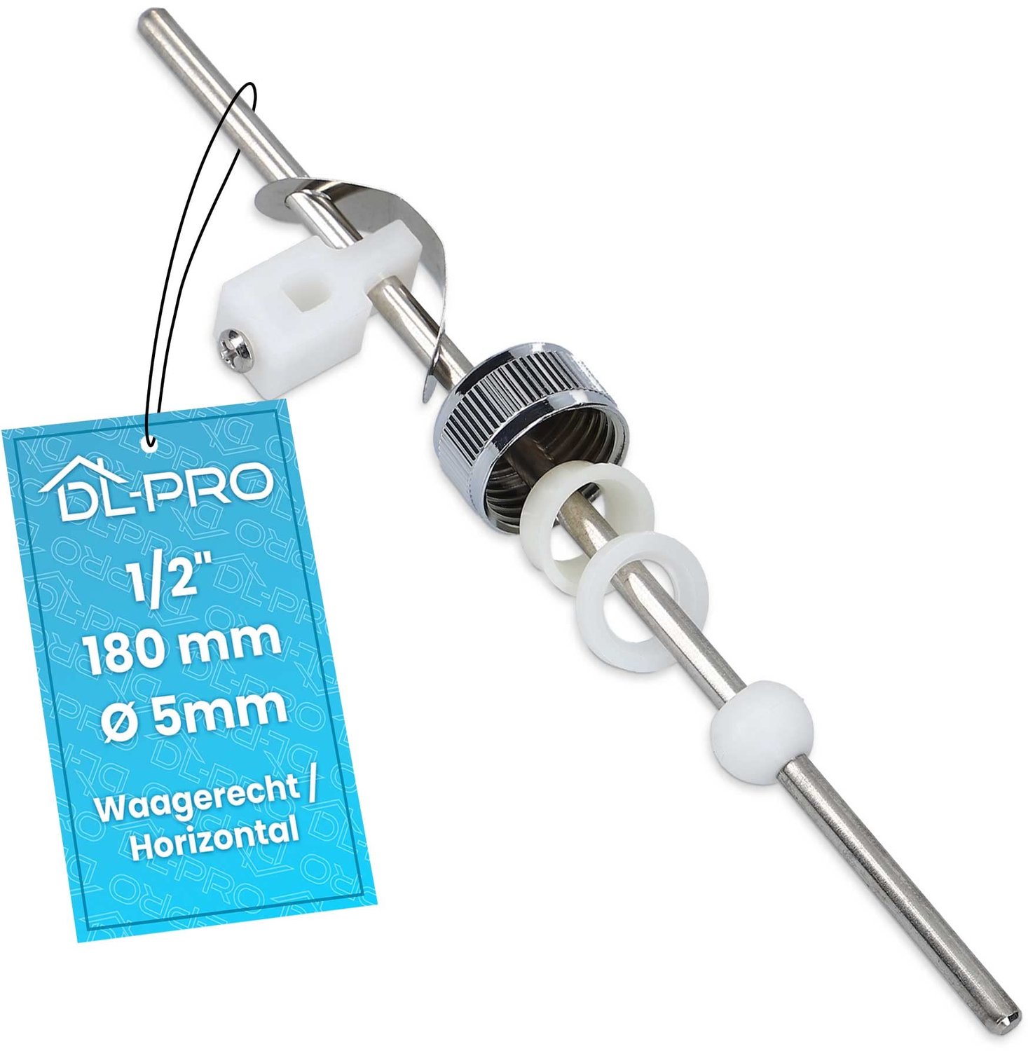 Eccentrische Stang Ø5mm - 180mm - Voor Afvoerputje en Drain