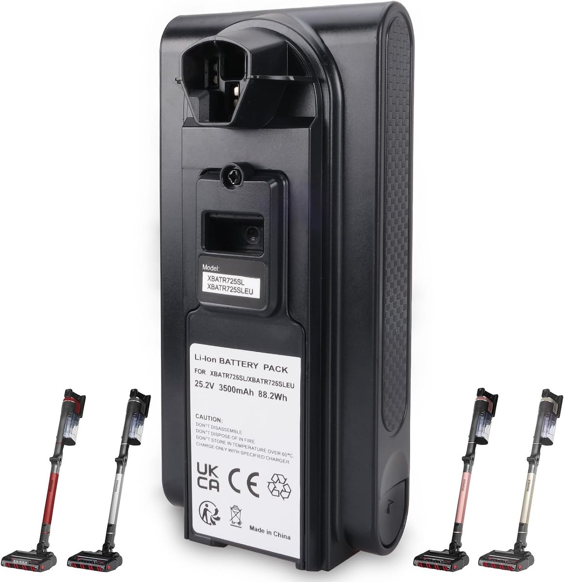25,2V 3000mAh Accu XBATR725SLEU, XBATR725SL Compatible met Shark IZ400UK IZ400UKT IZ400UKTSB IZ420UKT Stofzuiger