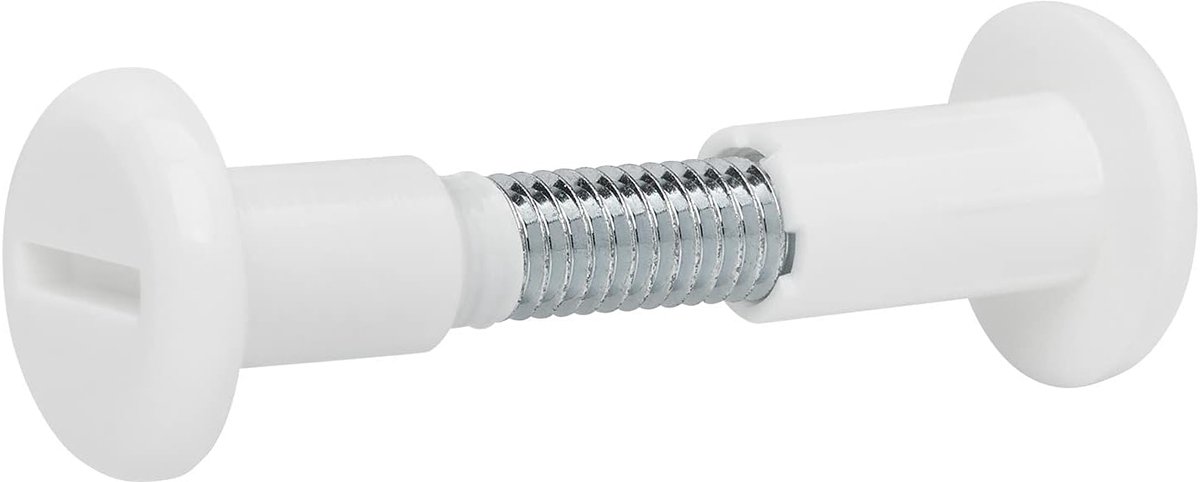 Allen schroeven 20 stuks - witte kunststof dop - M6 draad - ideaal voor meubels en kasten - ShopVlot