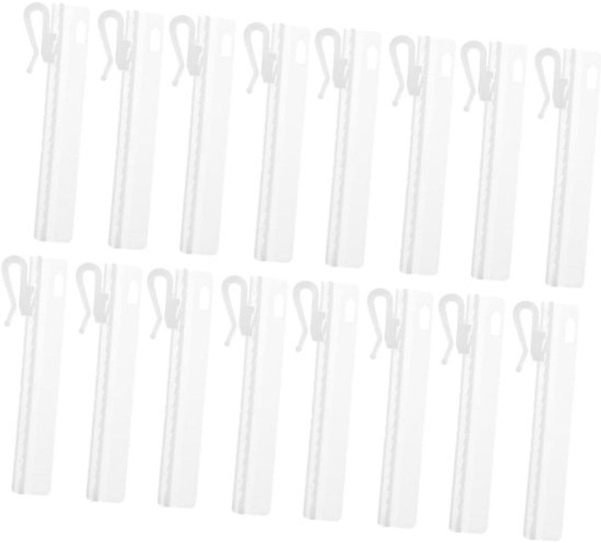 Verstelbare gordijnhaken - Gordijnclips - Voor gordijnen ophangen - Eenvoudige installatie - 9.5X2.5X1CM - Wit