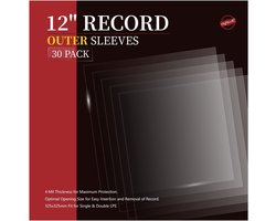 MayRecords 30 x 12 Inch Vinyl Record Covers Exterior - Crystal Clear Record Covers - 3.9 Million Thick - ShopVlot