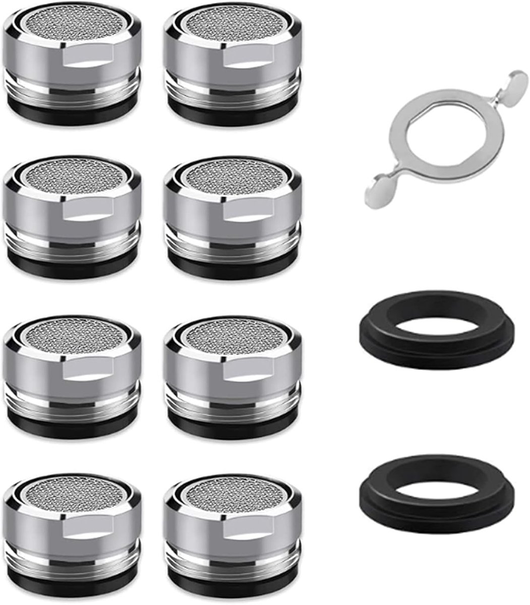 8pcs M24 Aerator, Faucet Filter, Aeration Filter for Basin with Rubber Seal, for Kitchen Taps - ShopVlot