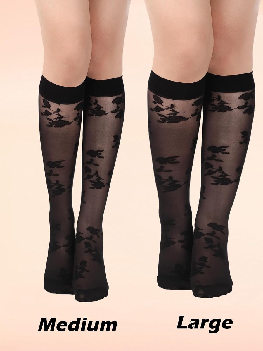 Kniekousen voor dames, 4 paar holle kuitsokken in visnetstijl voor een trendy look