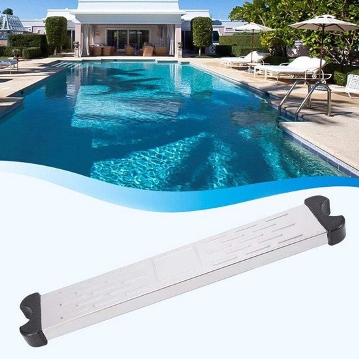 Zwembadladder van roestvrij staal 50 cm lang, antislip vervangend pedaal sorteren