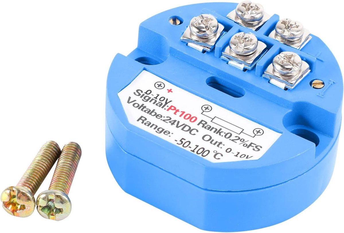 Jevina RTD PT100 Temperature Measuring Inverter DC24V min 50~100 degree output 0-10V - ShopVlot