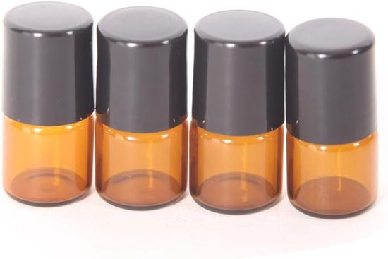Solidchoice - Dailygoody - Mini Amber Glazen Roller Flessen - 12x 3ml - Perfect voor Essentiële Olie - Hergbruikbaar - Parfum - Ideaal voor DIY - Geschikt voor Reiz van Solidchoice — afbeelding 5