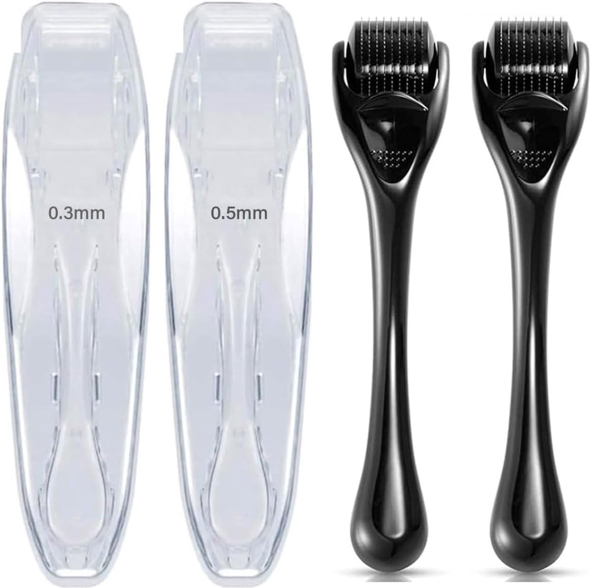 Dermaroller voor haar, 0,3/0,5 mm, dermaroller voor haar, microneedling, dermaroller voor de groei van baard en haar, microneedling voor de hoofdhuid van het gezicht