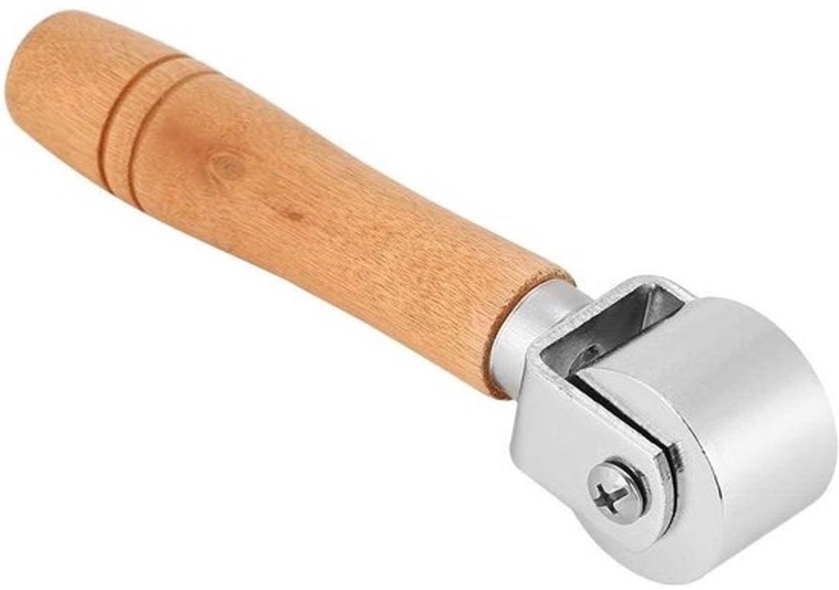 Persroller voor leerbewerking met een massief stalen roller - 26 mm breedte - Duurzaam en praktisch in gebruik
