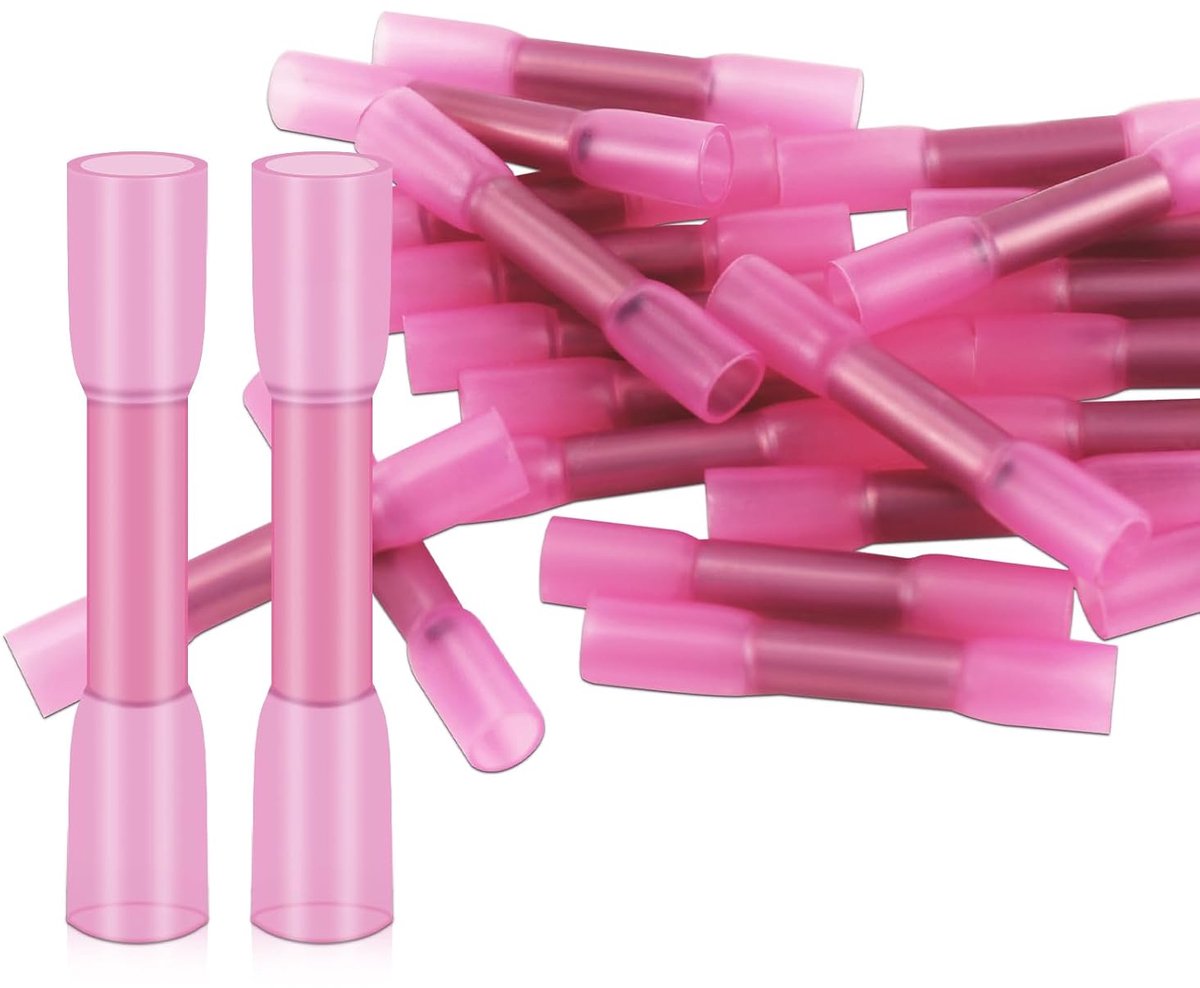 20 x stootverbinders 22-16AWG krimpkous, kabelverbinder, waterdichte stootconnector voor auto, boot, marine