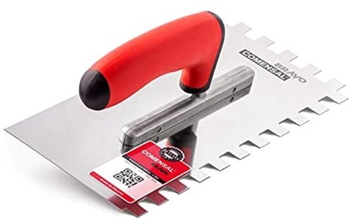 Professionele tandtroffel - 12 mm - Ergonomische stijltroffel - roestvrijstaal - voor tegels